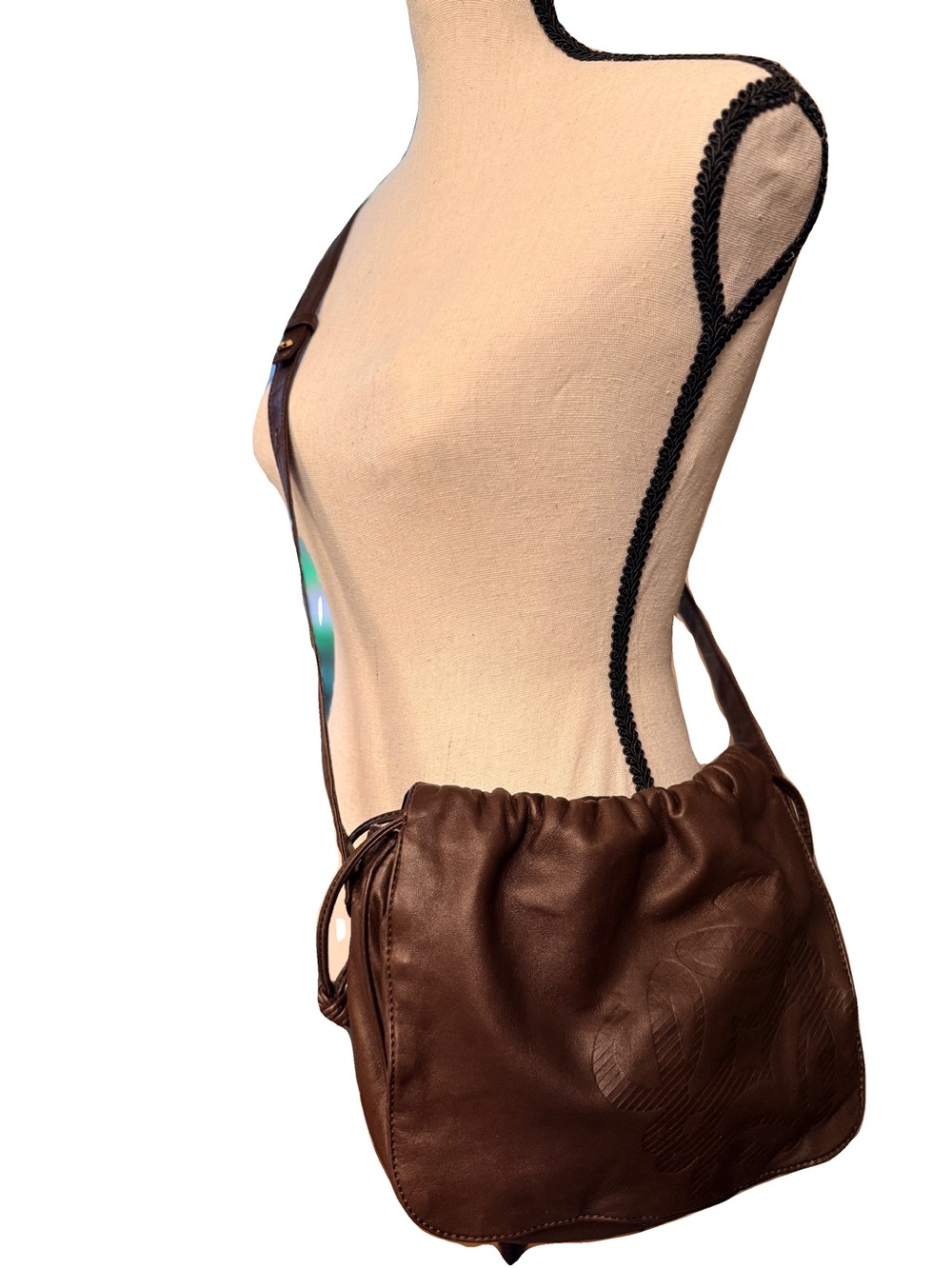 Loewe Vintage Flamenco Leather Crossbody Bag - Brown Anagram - Picture 8 of 14